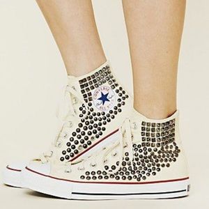 Studded Converse high tops